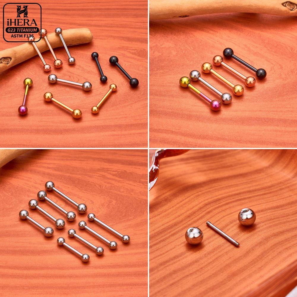 Piercings de Titanio G23 de 14 - Tongue Barbell Straight reseña y precio